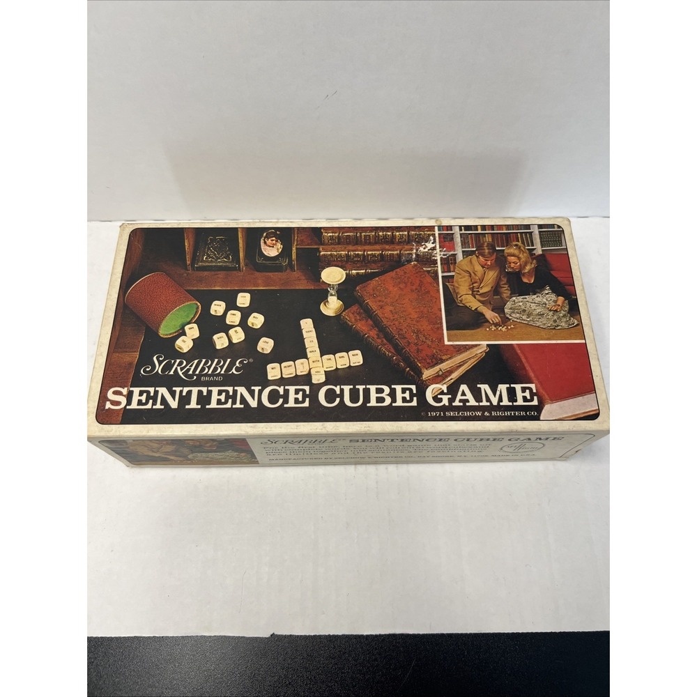 S&R Games. Scrabble Sentence Cube Game 1971 Brand New Factory Sealed.